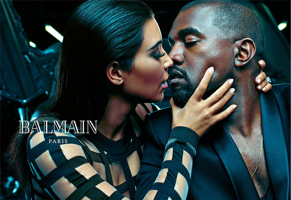 Kim Kardashian y su marido en la nueva campaña de Balmain París