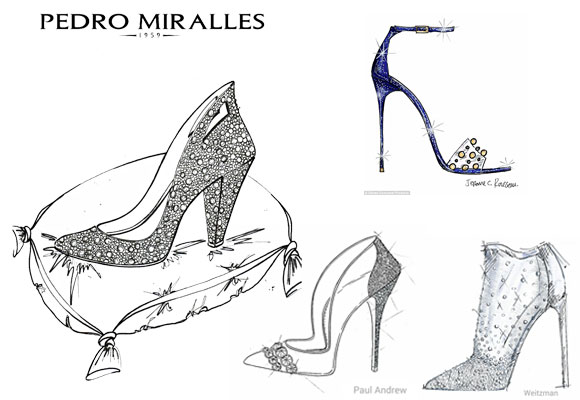 Diseños de Miralles, Weitzman, para el zapato de Cenicienta