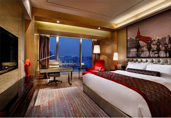 Hotel room at the Sofitel Guangzhou Sunrich in Guangzhou, China. Photo Credit: Accor Hotels.