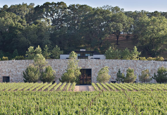 the Quintessa winery building designed by Walker Warner Architects.