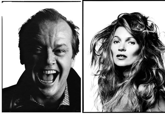 Jack Nicholson 1984 y Kate Moss 2013 by David Bailey