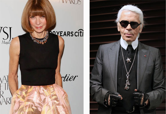 Anna Wintour y Karl Lagerfeld son iconos de la moda