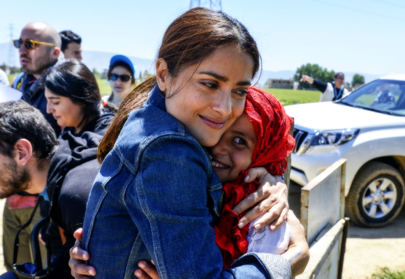 Salma Hayek visited Syrian refugees in Lebanon