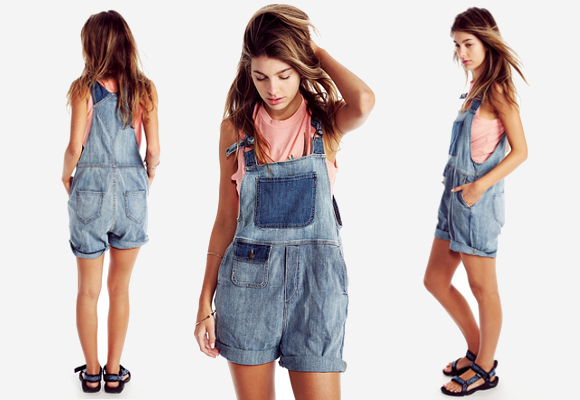 Summer Camp Dungarees in Repaired Contrast