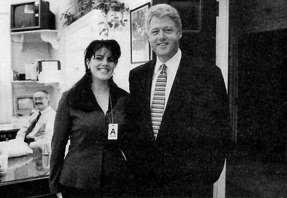Bill Clinton junto a Mónica Lewinsky