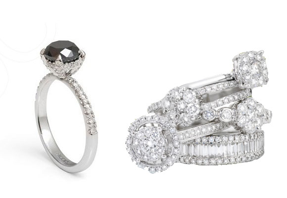 Diamante negro y anillos de pedida Nicol´s. Haz clic para comprarlos
