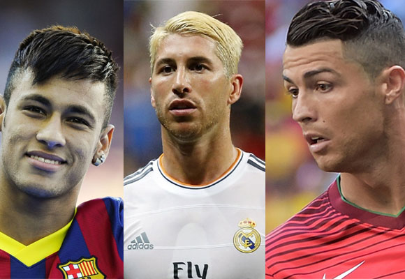 Neymar, Sergio Ramos y Cristiano Ronaldo suelen sorprender con llamativos cortes de pelo