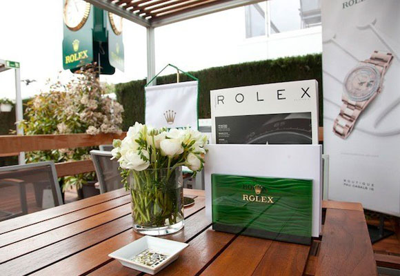 Detalle del stand de Rolex en el Torneo de 2014