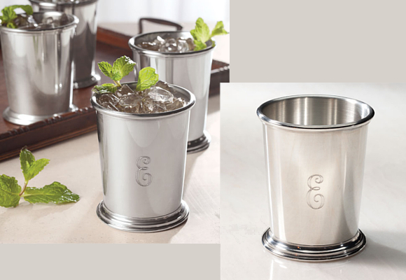 Polished Pewter Mint Julep Cup Personalized