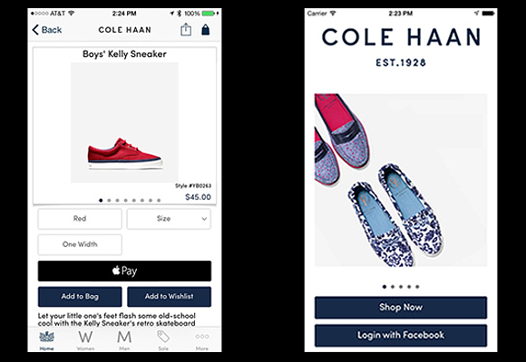 The Cole Haan app with Apple Pay 3