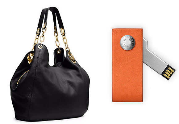 Michael Kors bag and pen drive by Hermès. Make clic to buy