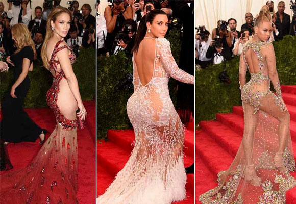 Jennifer López, Kim Kardashian y Beyoncé en la alfombra roja del MET la pasada semana