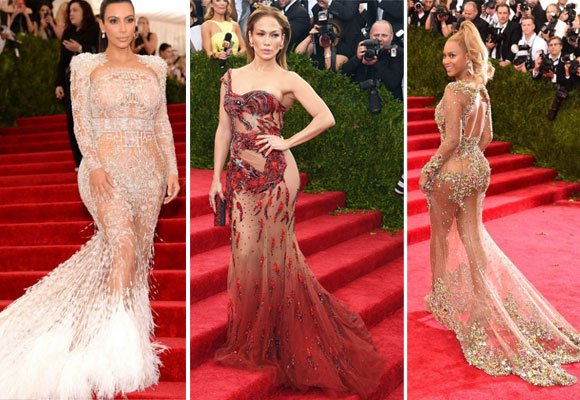 Kim Kardashian, Jennifer López y Beyoncé en la gala MET de este año