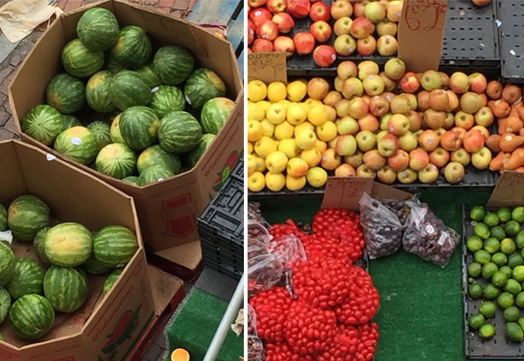 Fruta y verdura en el mercado 