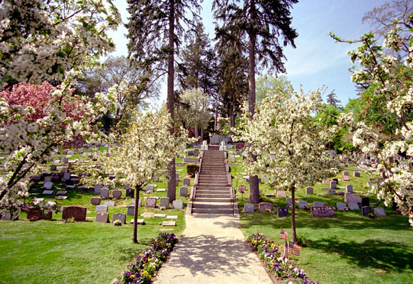 Vista del cementerio de mascotas de Hartsdale