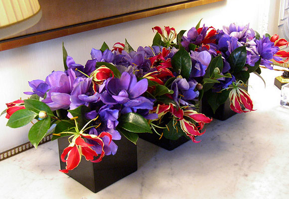 Las flores forman parte importante en la decoración de casas particulares en Nueva York. Fotografía Oscar Mora