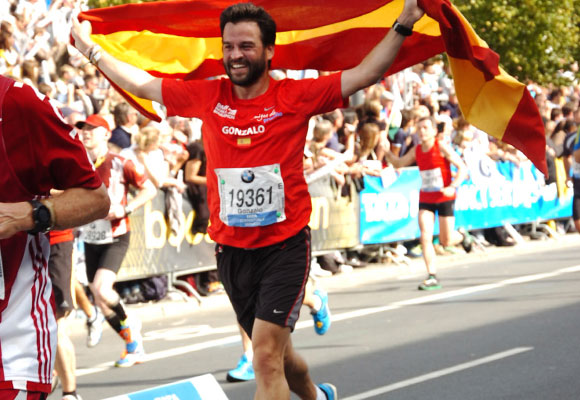 Nuestro colaborador Gonzalo Martín tras batir su marca personal en el Maratón de Berlín