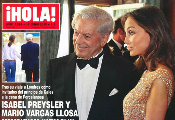 Isabel Preysler y Mario Vargas Llosa. Fotografía: Revista ¡Hola!