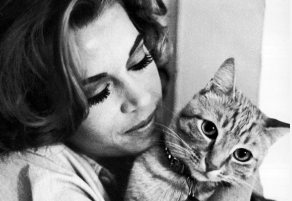 Jane Fonda con su gata