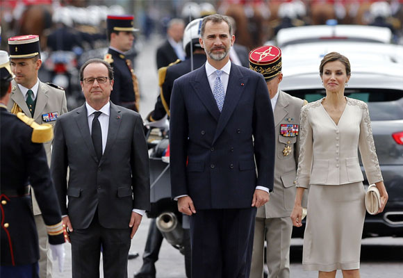 Los reyes Felipe y Letizia en su viaje oficial a Francia. Foto: revistalove