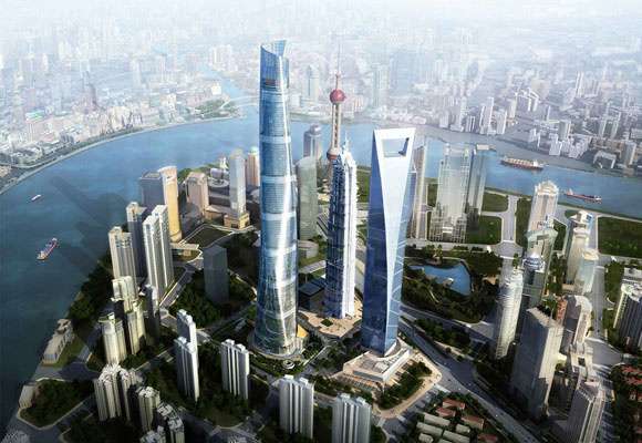 Shangai Tower desde el aire