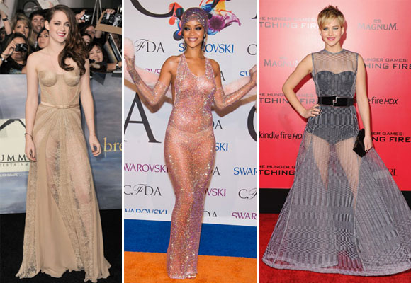 Kirsten Stewart de Zuhair Murad, Rihanna con vestido de Swarovski y Jennifer Lawrence de Dior