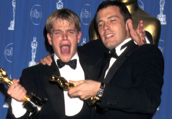 Damon y Affleck cuando consiguieron el Oscar