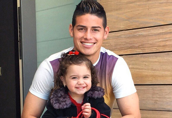 James Rodríguez con su hija Salomé