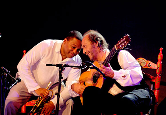 Wynton Marsalis y Paco de Lucía en el Festival de Jazz de Vitoria en 2006