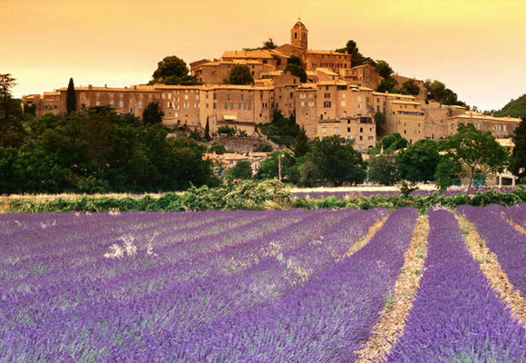 Aix en Provence, vista y campos de lavanda