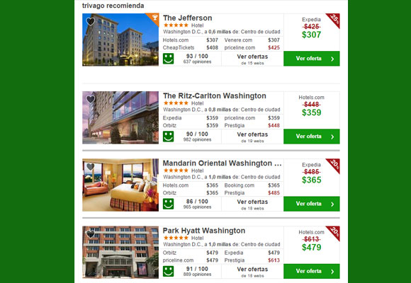 Sugerencias de hoteles en Washington. Haz clic para reservar