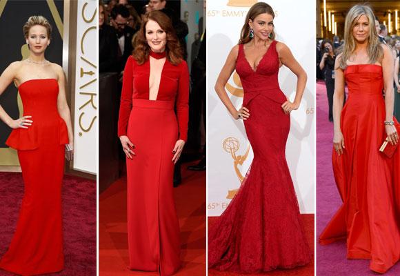 Muchas actrices escogen el rojo para sus eventos más especiales