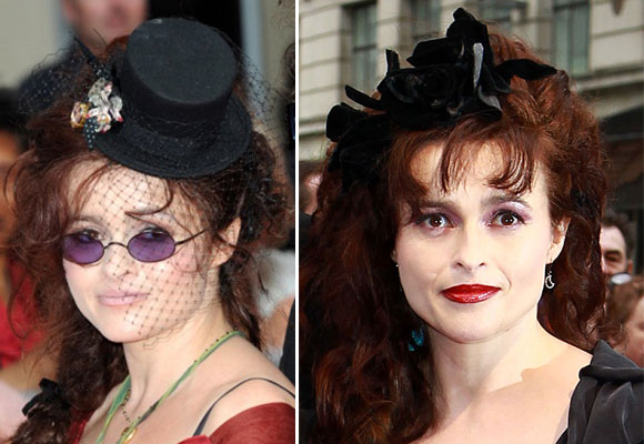 Helena Bonham Carter es asidua a los adornos capilares perfectamente utilizables en Halloween