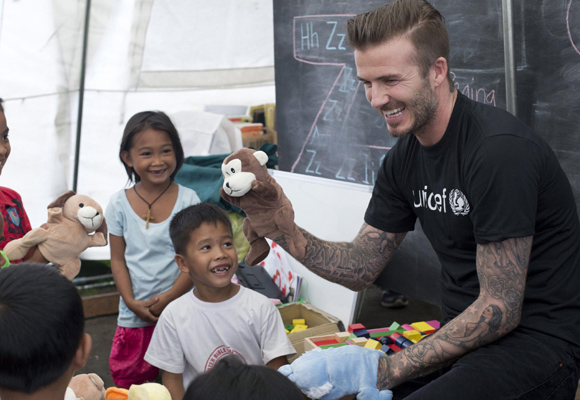 David Beckham es uno de los embajadores de Unicef