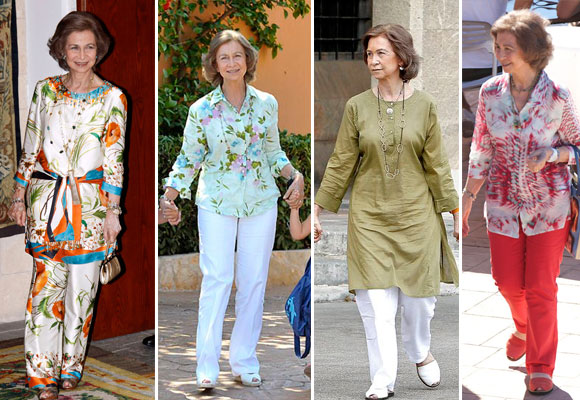 Outfits informales de la reina Sofía