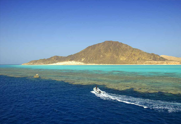 Isla de Zabardag en el Mar Rojo