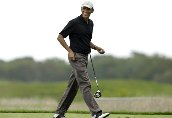 El golf es una de las actividades favoritas de Obama en sus vacaciones