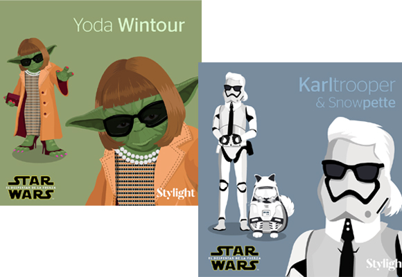 La maestra Yoda Wintour y Karltrooper & Snowpette. No nos pueden gustar más
