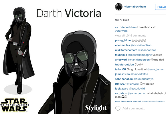Victoria Beckham ha compartido la divertida caricatura en su Instagram