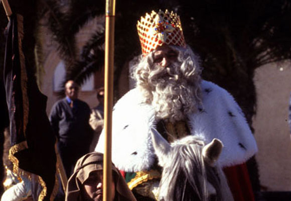 Rey Mago en la cabalgata de Villena (Alicante). Una de las más tradicionales