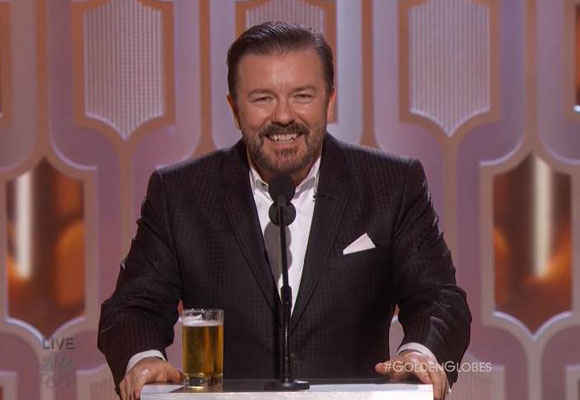 Ricky Gervais presentó la gala por cuarta vez