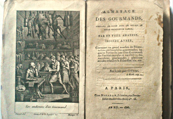 Primer almanaque gastronómico publicado por Grimod de la Reynére
