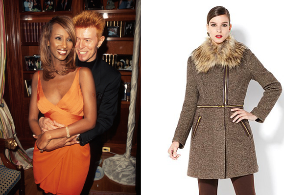 Iman y Bowie, una pareja que creó tendencia. A la derecha, abrigo de la firma de la modelo. Compra aquí