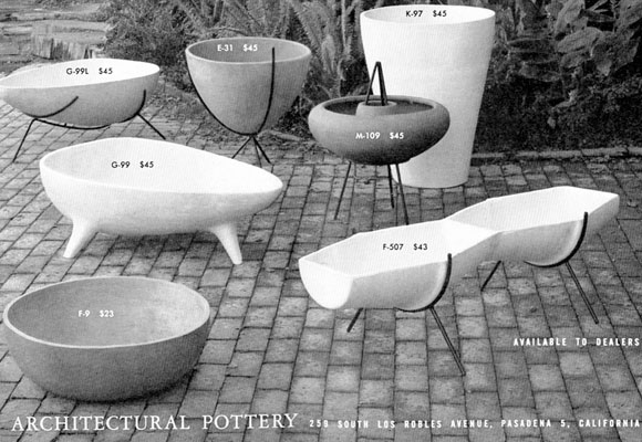 an original selection of planters from the Architectural Pottery catalog.