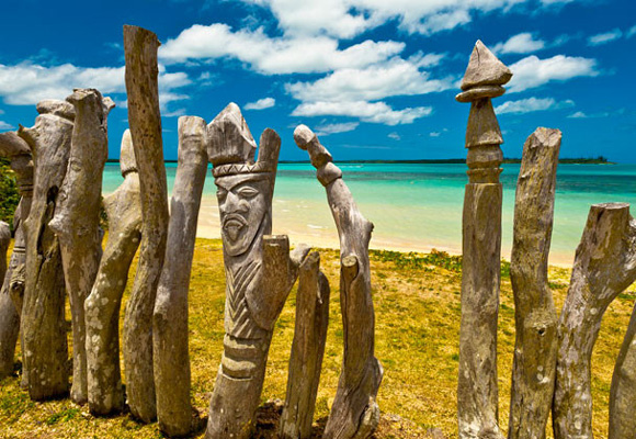 Totem de una de las culturas que se entremezclan en Nueva Caledonia