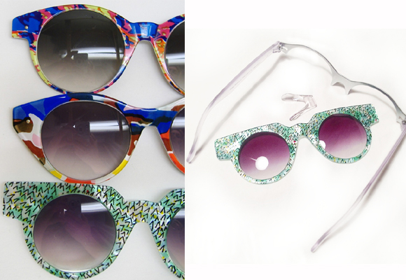 Colores divertidos y diseños geométricos en unas gafas de estilo retro