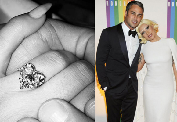 Lady Gaga ha diseñado su propio anillo de compromiso con un diamante en forma de corazçon