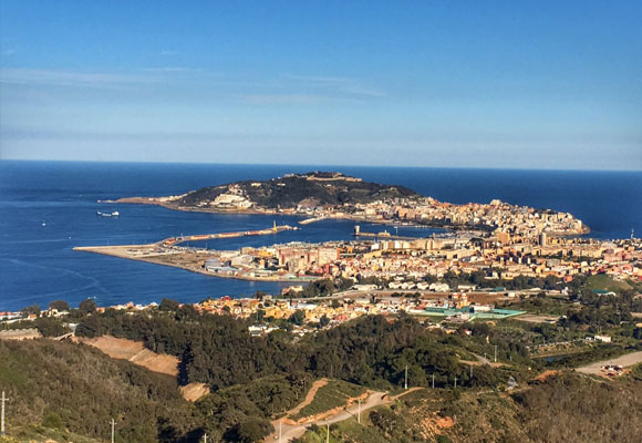 Vistas de Ceuta desde le monte Garcia Aldave y el Mirador de Isabel II