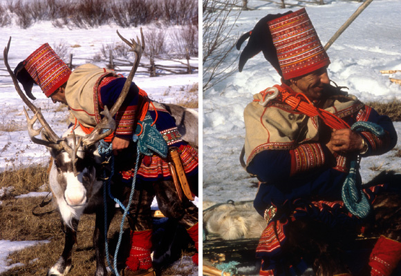 Los trajes tradicionales de los pastores en Laponia
