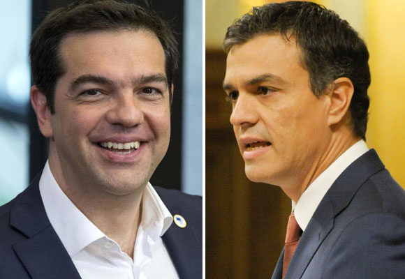 Tsipras y Sánchez, un dúo de moda